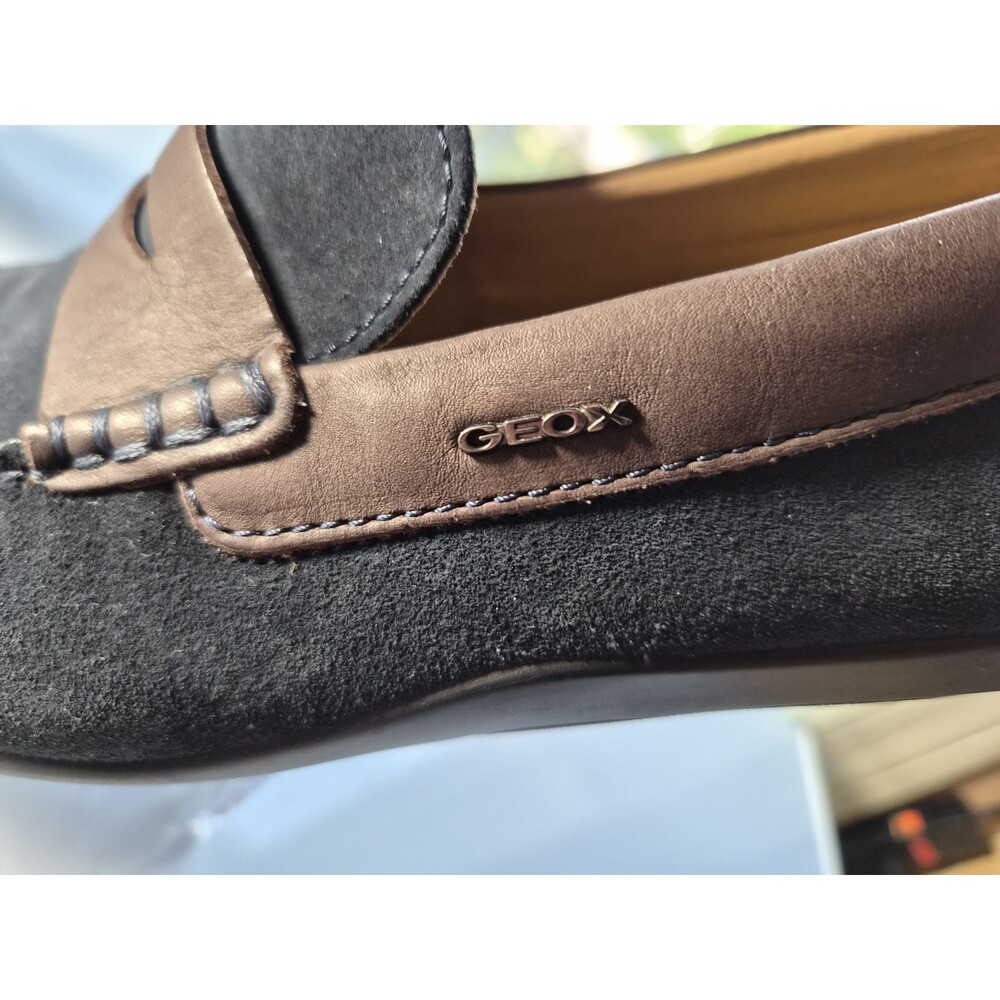 Geox Respira Suede Moccasin Loafer Black Men's Casual Shoes US 12 EU46 - Picture 4 of 7